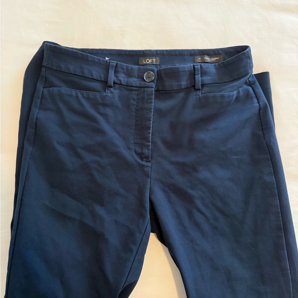 LOFT Navy Cropped Pants